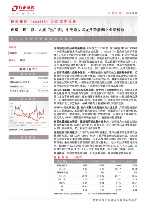 锦泓集团-公司深度报告:创造“锦”彩、大展“泓”图中高端女装龙头势能向上业绩释放-240420(31页).pdf