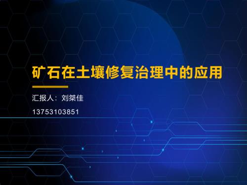 矿石在土壤修复治理中的应用.pdf